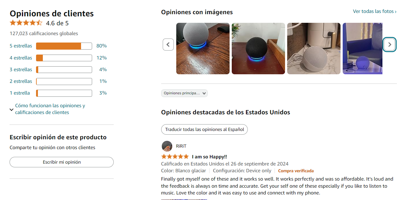 reseñas de amazon